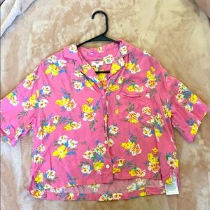 Levi short sleeve button down tropical shirt